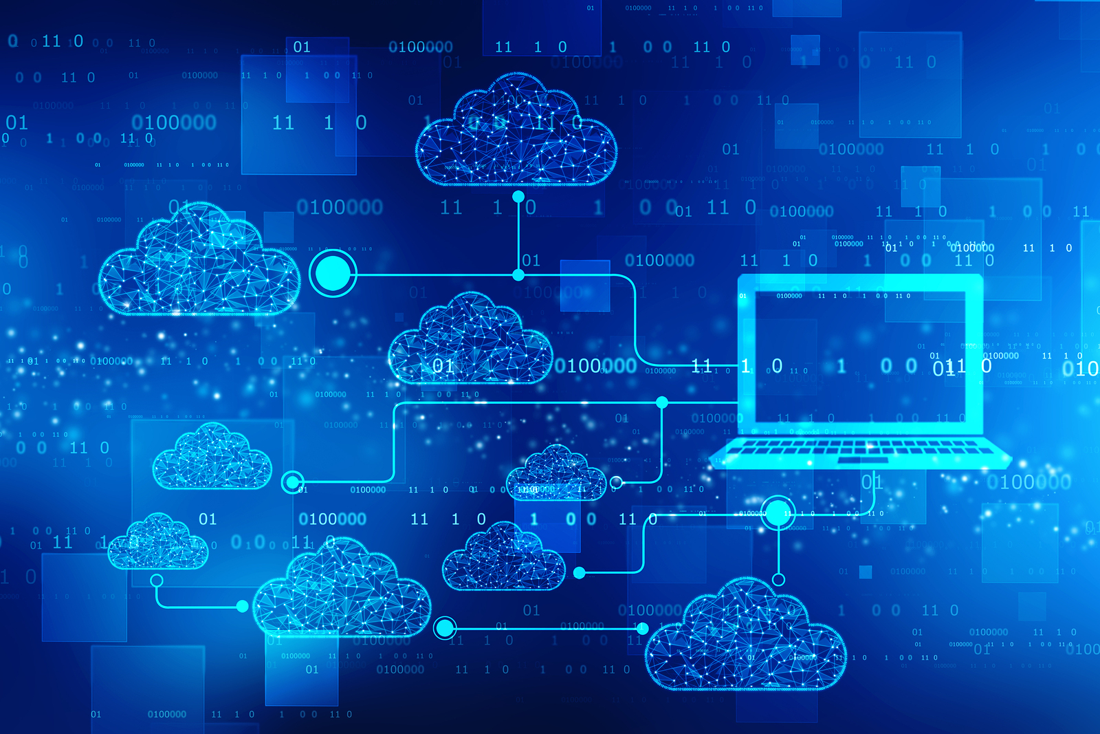 Cloud computing, Cloud Computing Concept. Cloud Internet technology background. 2d illustration